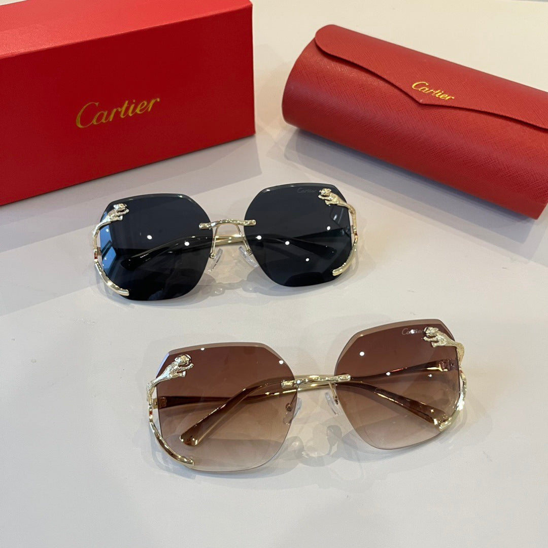 Cartier Lightweight Metal Rimless Silver Lens Sunglasses for Men & Wo - 487300 - detail image 8