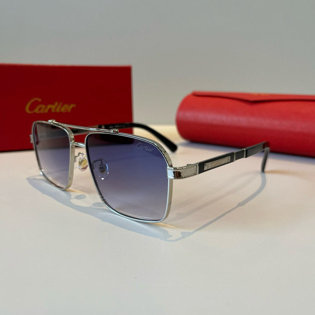 Cartier Lightweight Metal Rimless Silver Lens Sunglasses for Men & Wo - 935104 - detail image 3