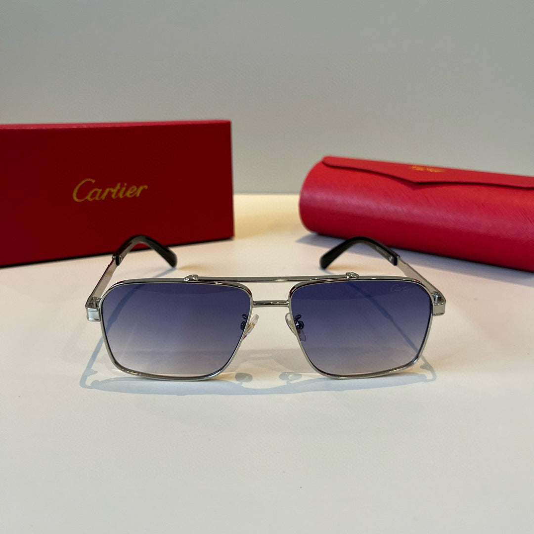 Cartier Lightweight Metal Rimless Silver Lens Sunglasses for Men & Wo - 935104 - detail image 2