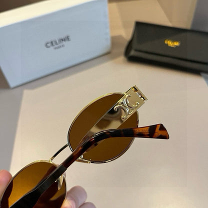 Celine Cat-Eye Gold Lens Sunglasses for Men & Women - 382518 - detail image 6