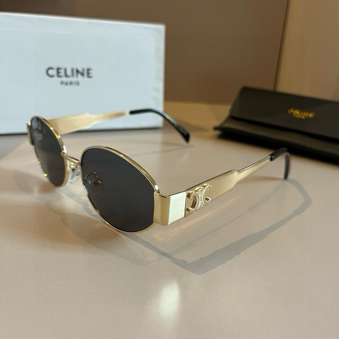 Celine Cat-Eye Gold Lens Sunglasses for Men & Women - 998072 - detail image 2