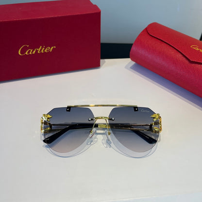 Cartier Lightweight Metal Rimless Red Lens Sunglasses for Men & Women - 867169 - detail image 7