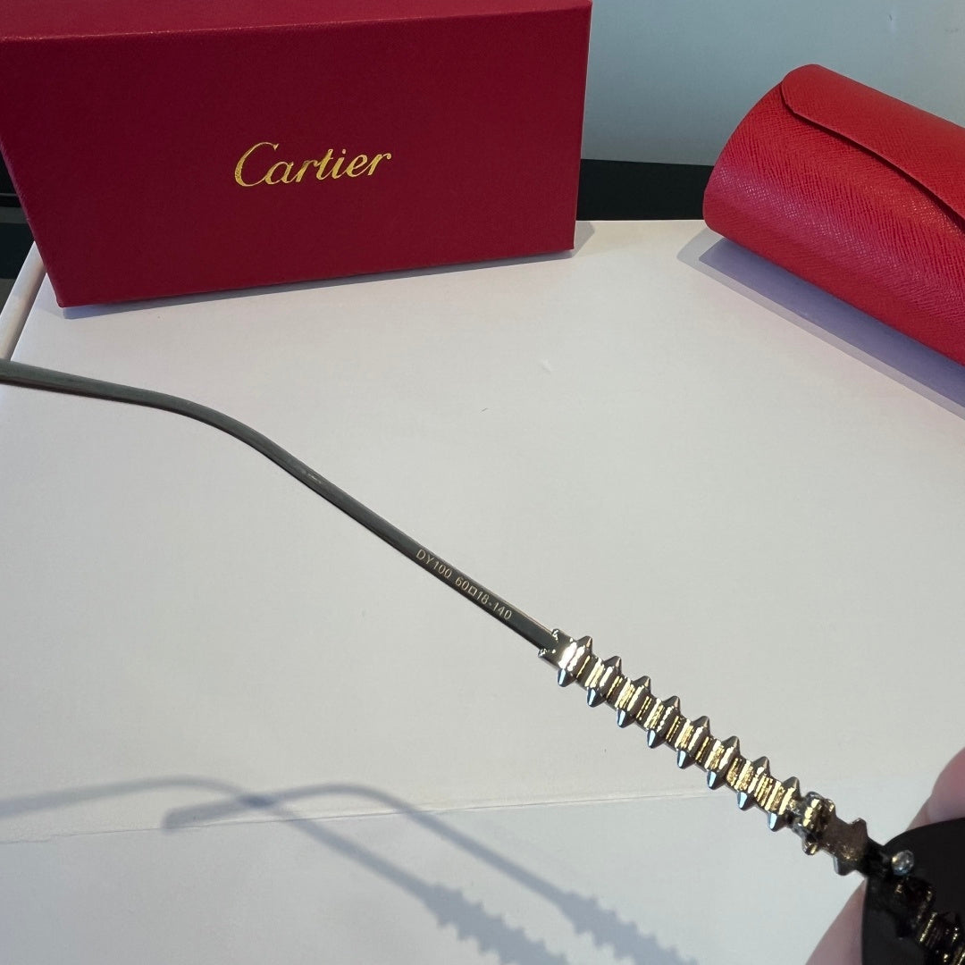 Cartier Lightweight Metal Rimless Silver Lens Sunglasses for Men & Wo - 998265 - detail image 7