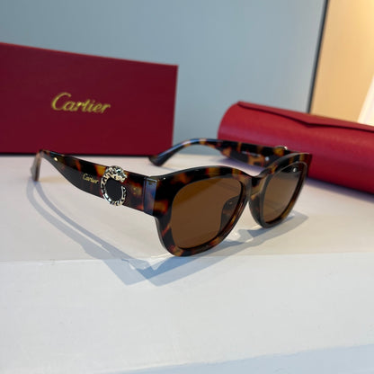 Cartier Lightweight Metal Rimless Black Lens Sunglasses for Men & Wom - 867166