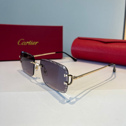 Cartier Lightweight Metal Rimless Silver Lens Sunglasses for Men & Wo - 998254 - detail image 3