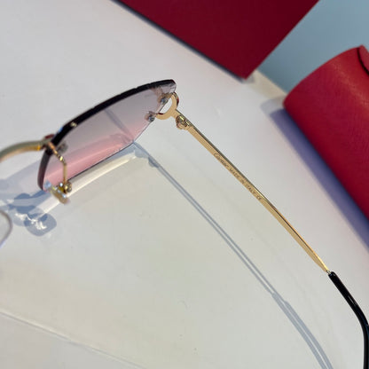 Cartier Lightweight Metal Rimless Silver Lens Sunglasses for Men & Wo - 867175 - detail image 4