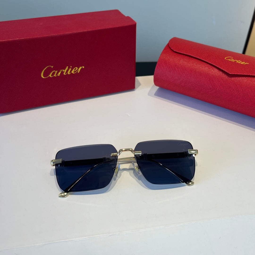 Cartier Lightweight Metal Rimless Red Lens Sunglasses for Men & Women - 867176 - detail image 8