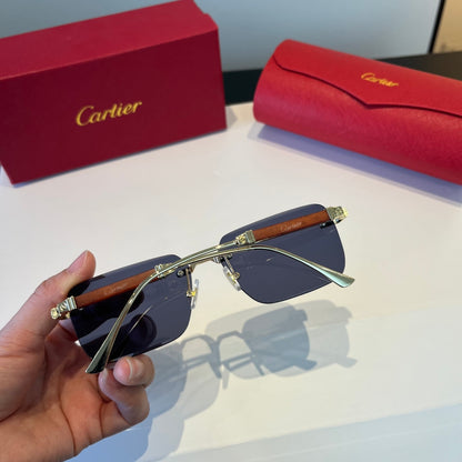 Cartier Lightweight Metal Rimless Red Lens Sunglasses for Men & Women - 998256 - detail image 6