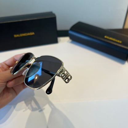 Balenciaga Rectangular Silver Lens Sunglasses for Men & Women - 935206 - detail image 6