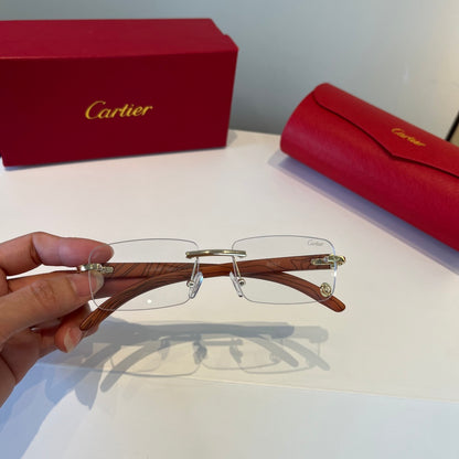 Cartier Lightweight Metal Rimless Silver Lens Sunglasses for Men & Wo - 998200 - detail image 7