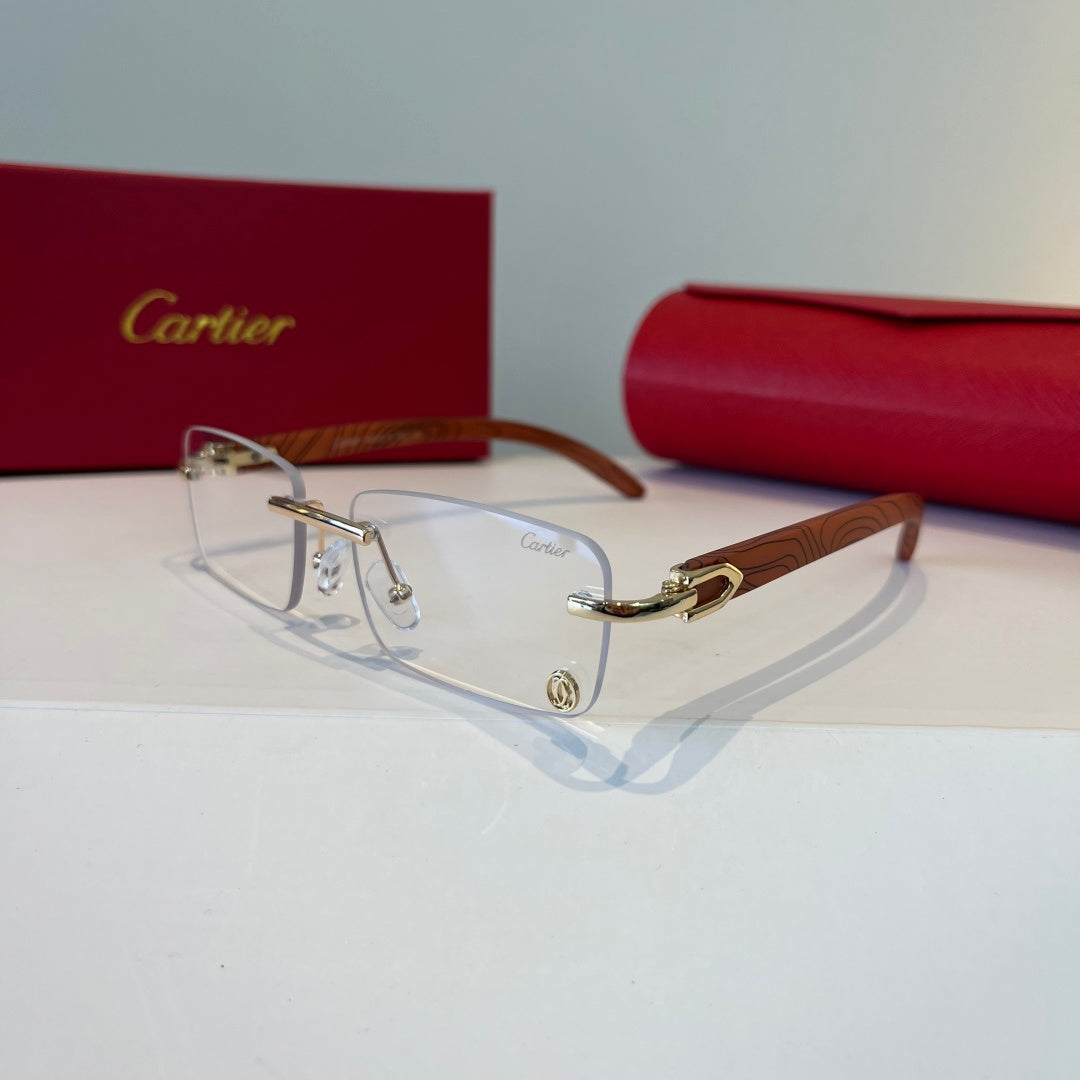 Cartier Lightweight Metal Rimless Silver Lens Sunglasses for Men & Wo - 432210 - detail image 3