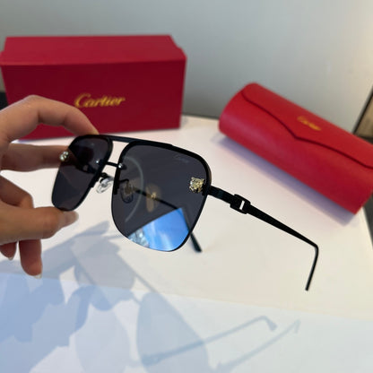 Cartier Metal Fashion Silver Lens Sunglasses for Men & Women - 998201 - detail image 4