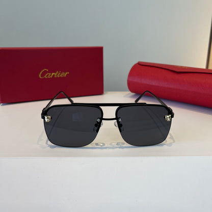 Cartier Metal Fashion Silver Lens Sunglasses for Men & Women - 998201 - detail image 2