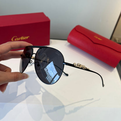 Cartier Lightweight Metal Rimless Silver Lens Sunglasses for Men & Wo - 867189 - detail image 4