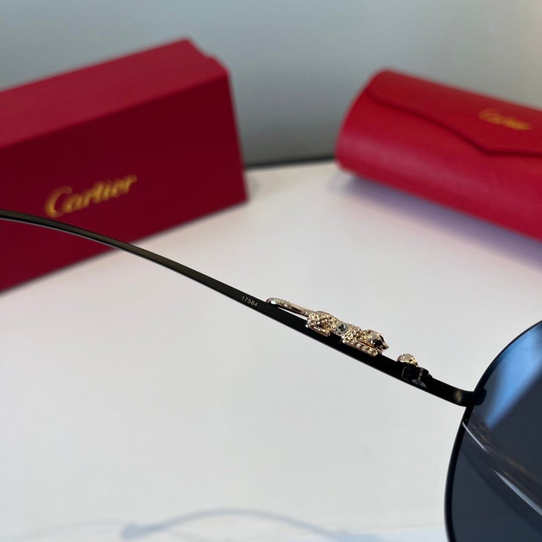 Cartier Lightweight Metal Rimless Silver Lens Sunglasses for Men & Wo - 449502 - detail image 8