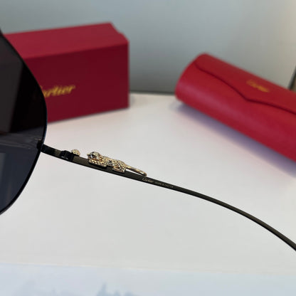 Cartier Lightweight Metal Rimless Silver Lens Sunglasses for Men & Wo - 867189 - detail image 7