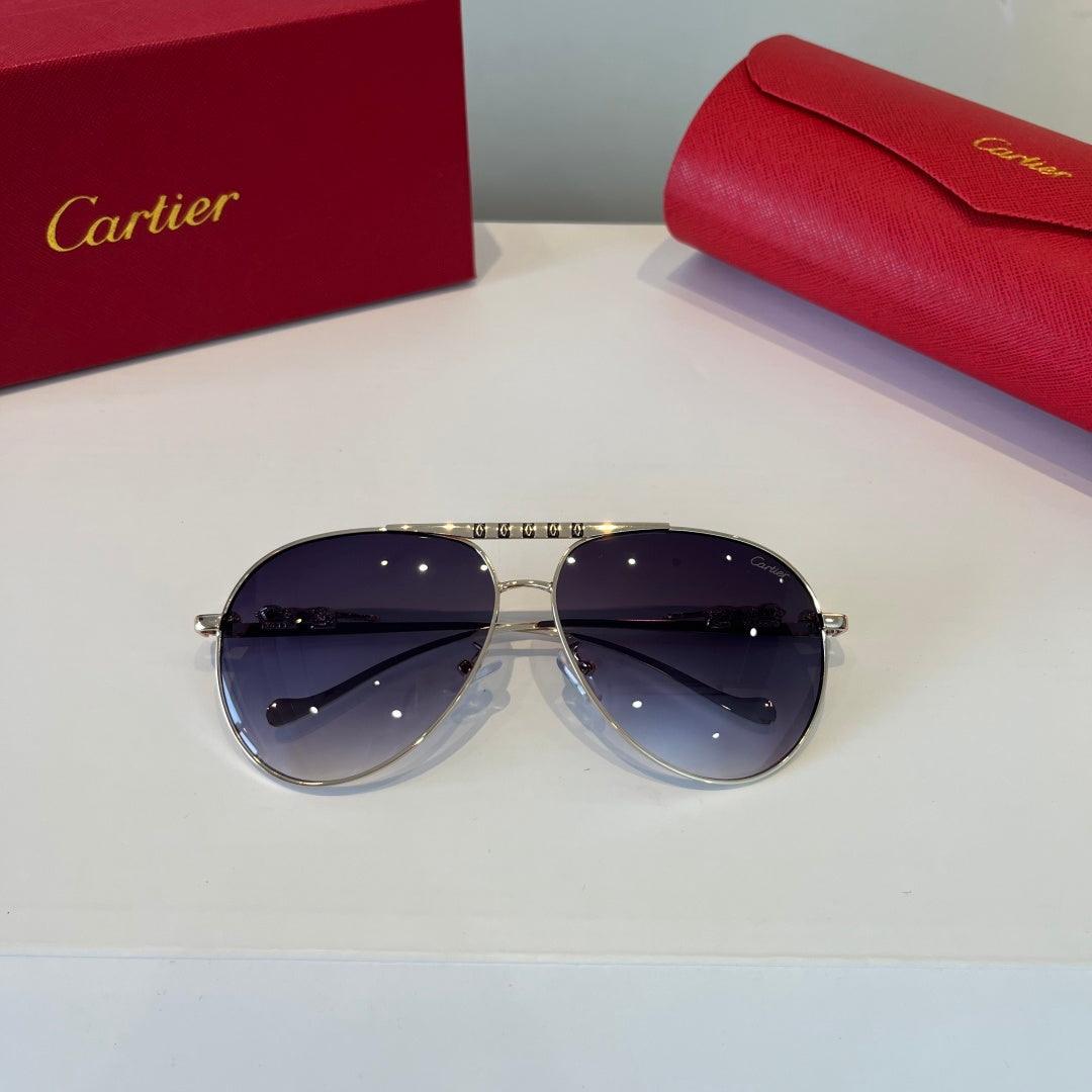 Cartier Lightweight Metal Rimless Silver Lens Sunglasses for Men & Wo - 998267 - detail image 6
