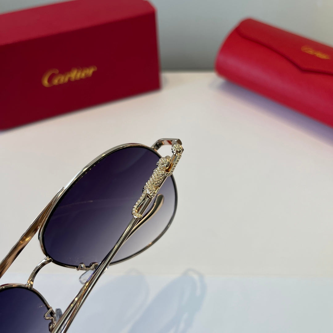 Cartier Lightweight Metal Rimless Silver Lens Sunglasses for Men & Wo - 867188 - detail image 9