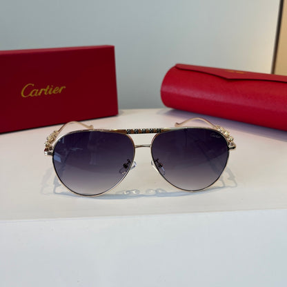 Cartier Lightweight Metal Rimless Silver Lens Sunglasses for Men & Wo - 867188 - detail image 2