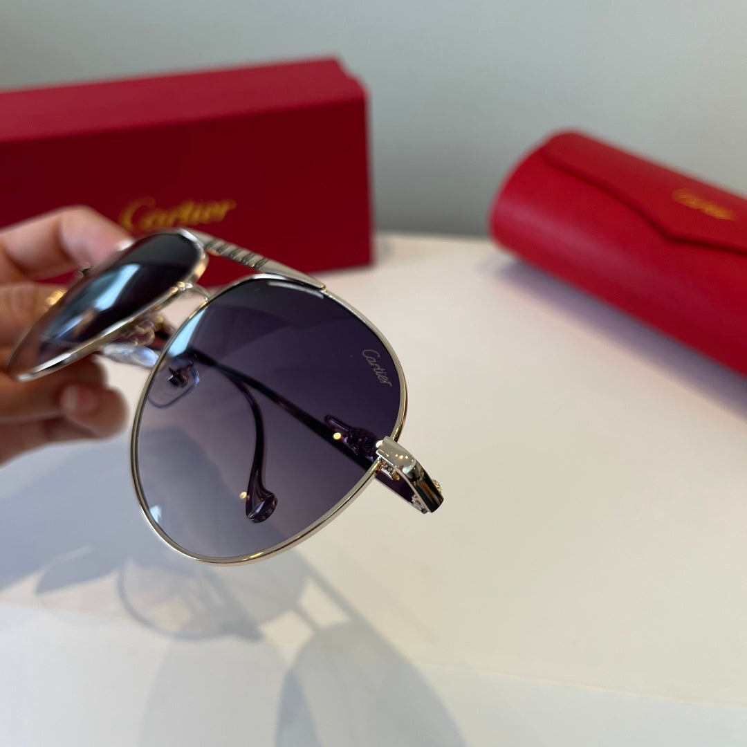 Cartier Lightweight Metal Rimless Silver Lens Sunglasses for Men & Wo - 432267 - detail image 7
