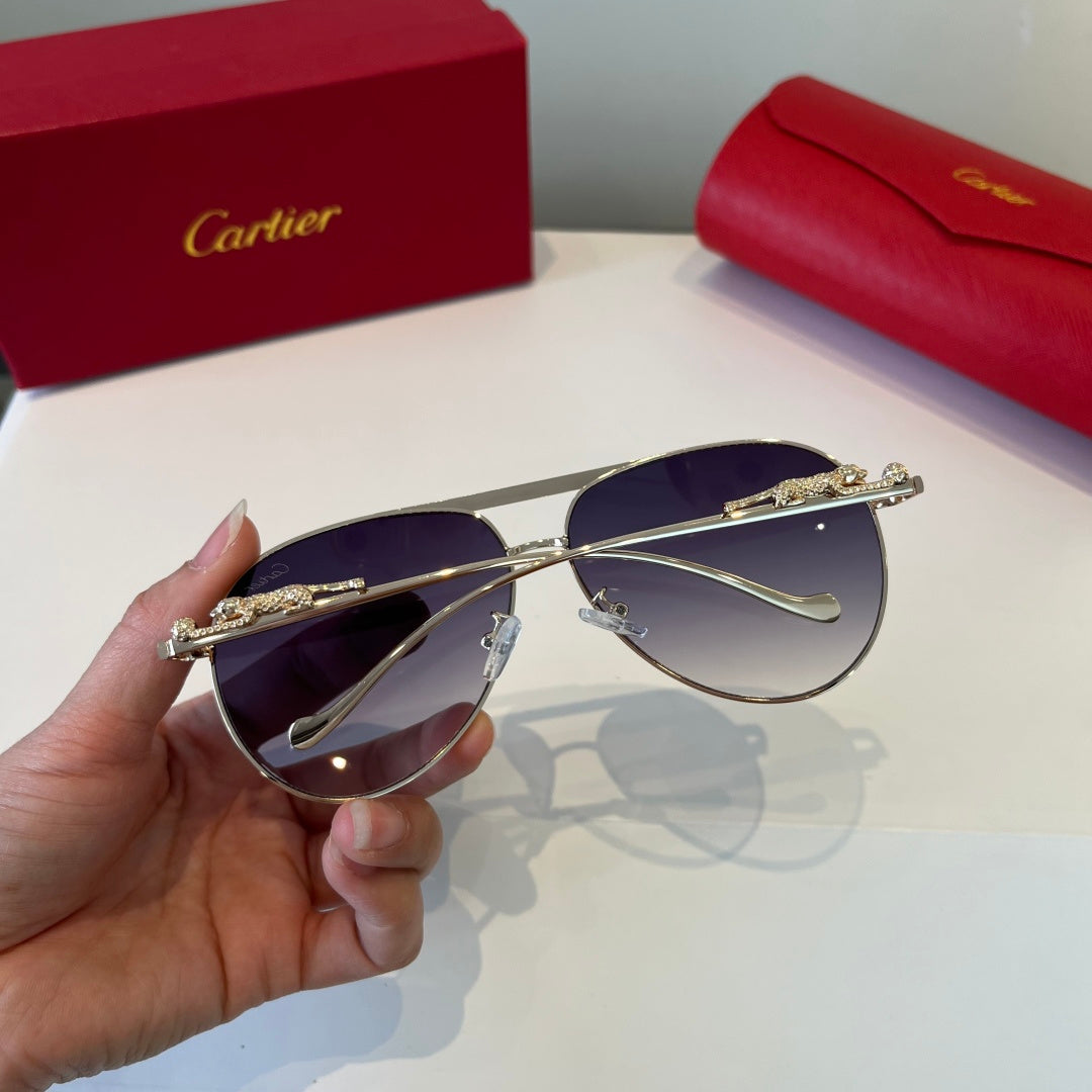 Cartier Lightweight Metal Rimless Silver Lens Sunglasses for Men & Wo - 867188 - detail image 8