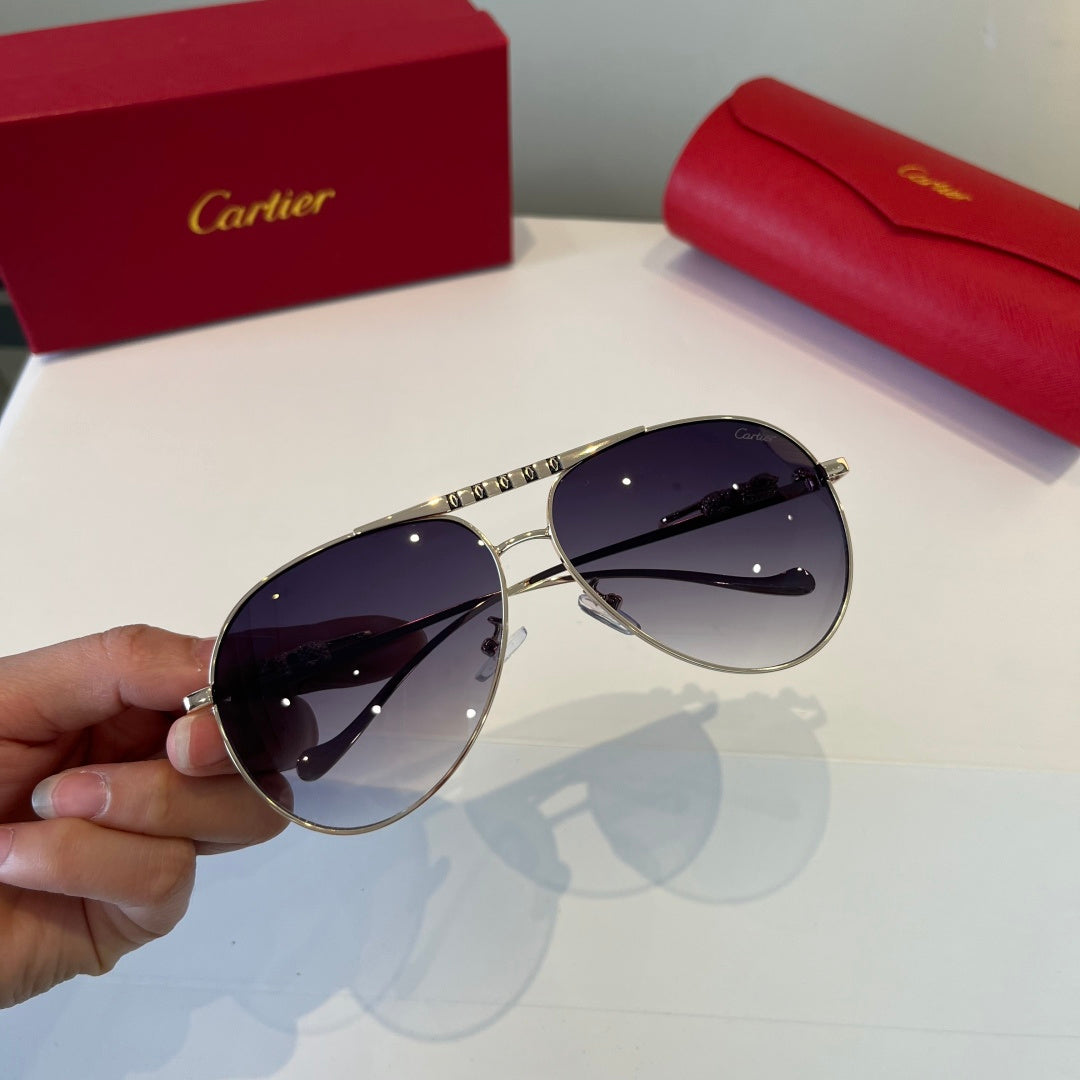 Cartier Lightweight Metal Rimless Silver Lens Sunglasses for Men & Wo - 998267 - detail image 5