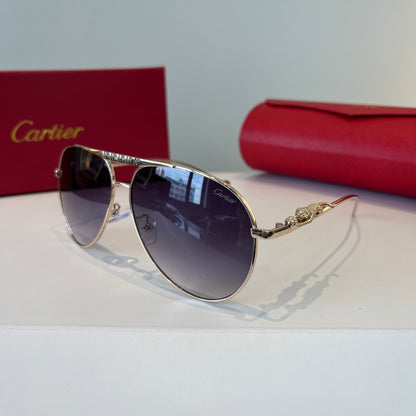 Cartier Lightweight Metal Rimless Silver Lens Sunglasses for Men & Wo - 998267 - detail image 3
