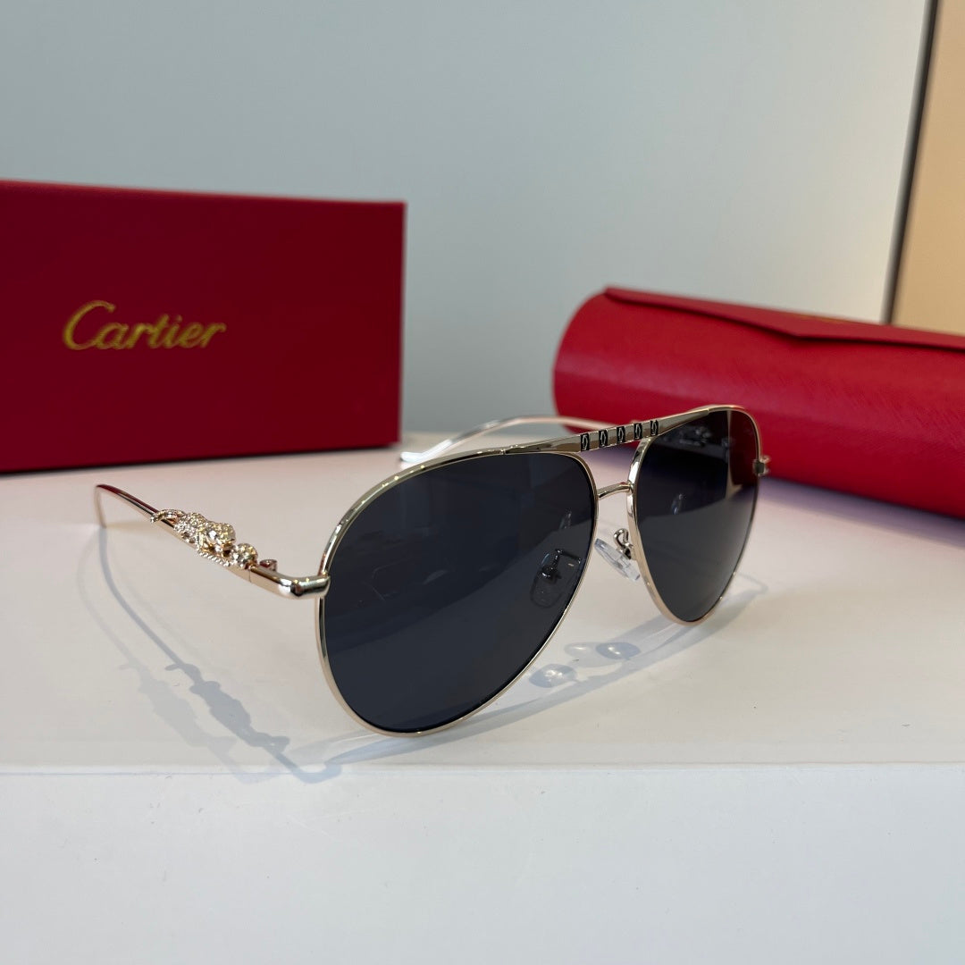 Cartier Lightweight Metal Rimless Silver Lens Sunglasses for Men & Wo - 998270