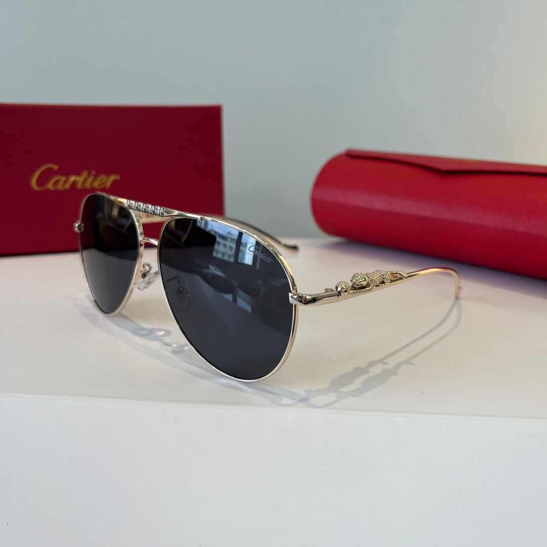 Cartier Lightweight Metal Rimless Silver Lens Sunglasses for Men & Wo - 867191 - detail image 3