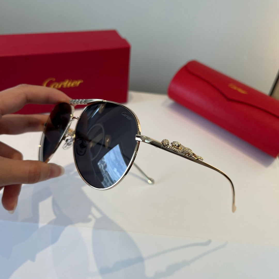 Cartier Lightweight Metal Rimless Silver Lens Sunglasses for Men & Wo - 432270 - detail image 4