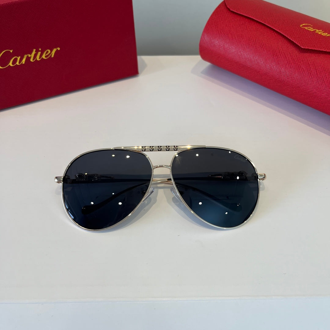 Cartier Lightweight Metal Rimless Silver Lens Sunglasses for Men & Wo - 998270 - detail image 8