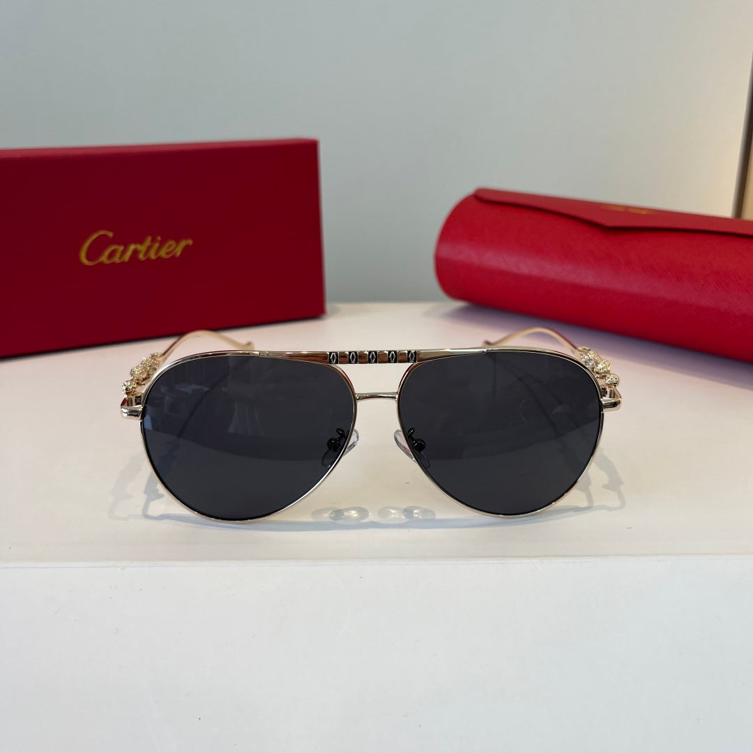 Cartier Lightweight Metal Rimless Silver Lens Sunglasses for Men & Wo - 867191 - detail image 2