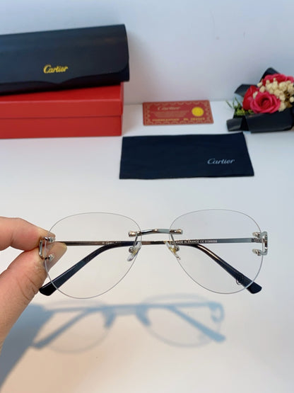 Cartier Lightweight Rimless Silver Lens Sunglasses for Men & Women - 432287 - detail image 4