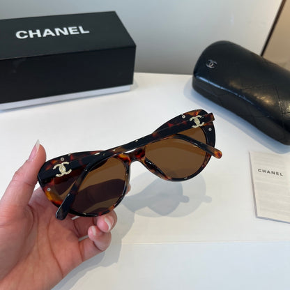 Chanel Cat-Eye Brown Lens Sunglasses for Men & Women - detail image 7