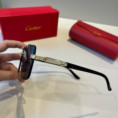 Cartier Lightweight Metal Rimless Silver Lens Sunglasses for Men & Wo - 372245 - detail image 8