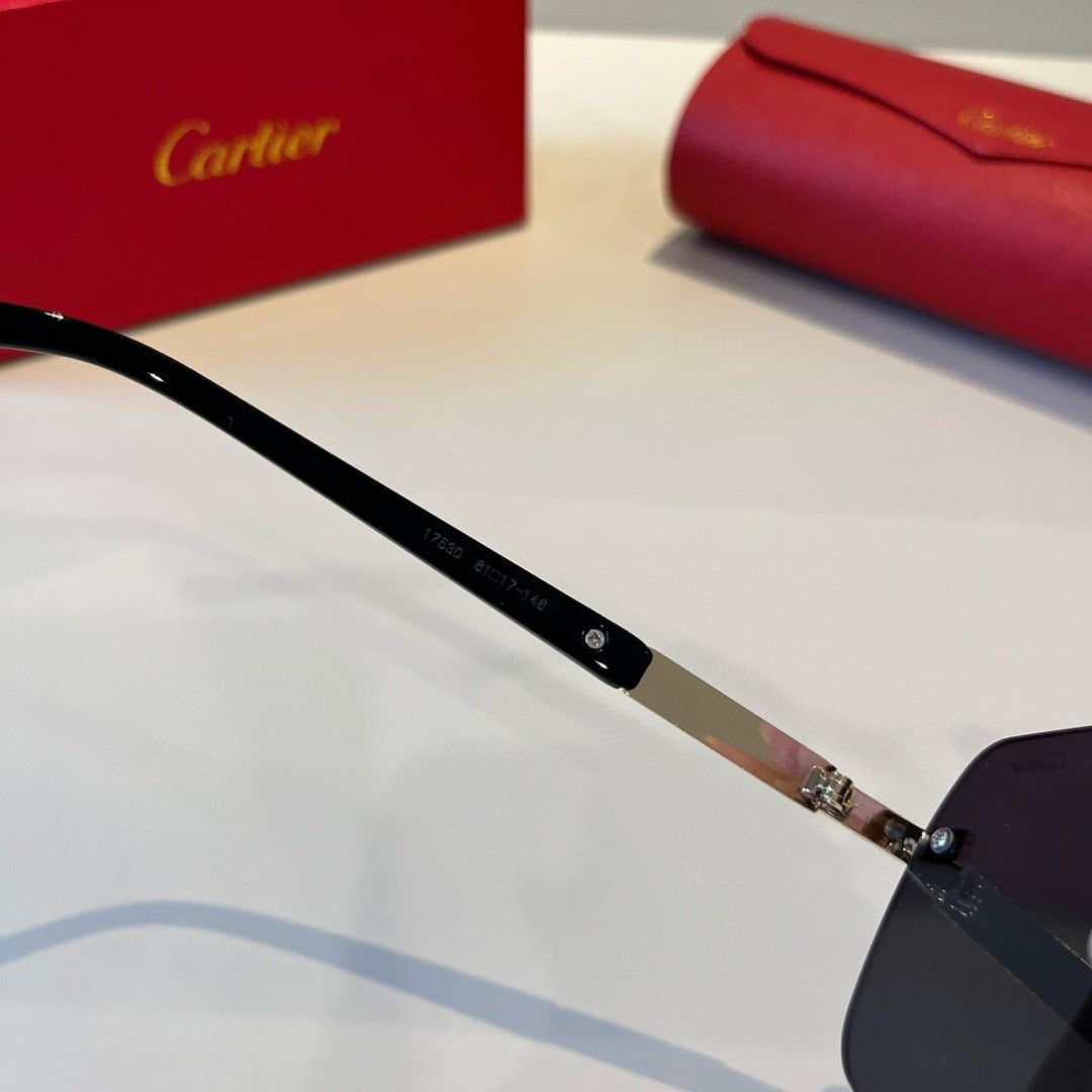 Cartier Lightweight Metal Rimless Silver Lens Sunglasses for Men & Wo - 449461 - detail image 10