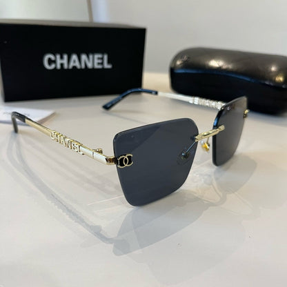 Chanel Oversized Silver Lens Sunglasses for Men & Women - 493475