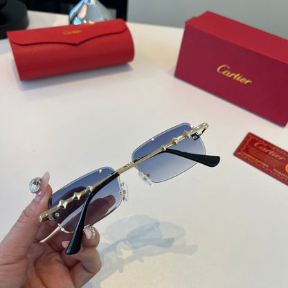 Cartier Lightweight Metal Rimless Silver Lens Sunglasses for Men & Wo - 432385 - detail image 6