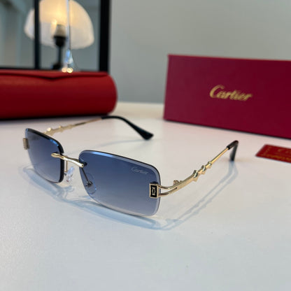 Cartier Lightweight Metal Rimless Silver Lens Sunglasses for Men & Wo - 432385 - detail image 4