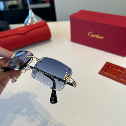 Cartier Lightweight Metal Rimless Silver Lens Sunglasses for Men & Wo - 432385 - detail image 8