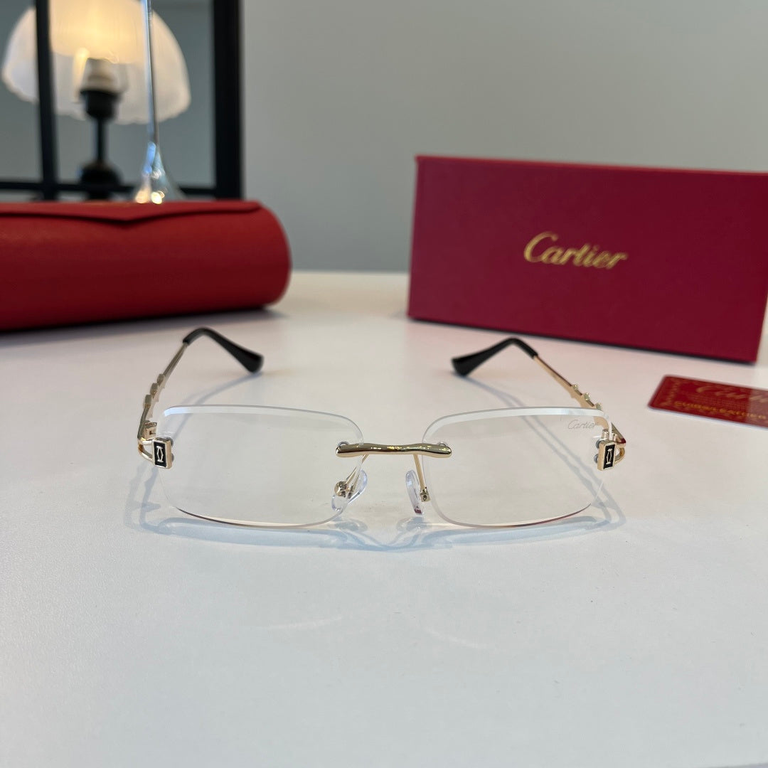 Cartier Lightweight Metal Rimless Silver Lens Sunglasses for Men & Wo - 465812 - detail image 2