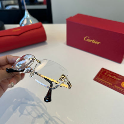 Cartier Lightweight Metal Rimless Silver Lens Sunglasses for Men & Wo - 465812 - detail image 5