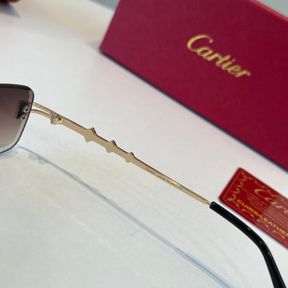 Cartier Lightweight Metal Rimless Silver Lens Sunglasses for Men & Wo - 372279 - detail image 10