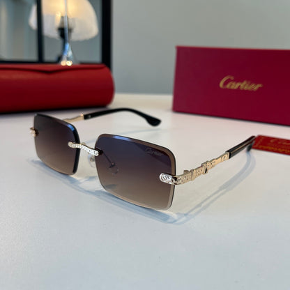 Cartier Lightweight Metal Rimless Red Lens Sunglasses for Men & Women - 372284 - detail image 3