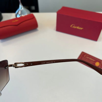Cartier Lightweight Metal Rimless Red Lens Sunglasses for Men & Women - 432396 - detail image 10