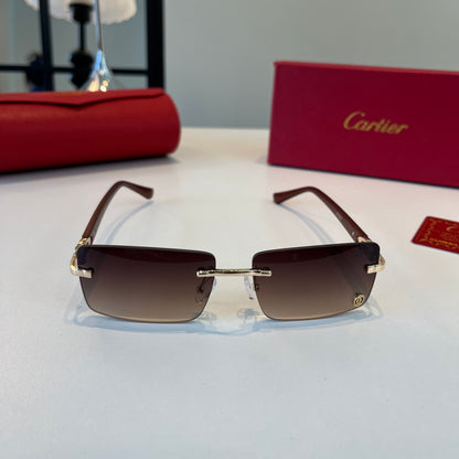 Cartier Lightweight Metal Rimless Red Lens Sunglasses for Men & Women - 432396 - detail image 2
