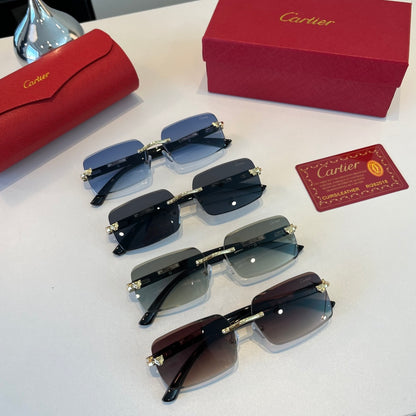 Cartier Lightweight Metal Rimless Silver Lens Sunglasses for Men & Wo - 432399 - detail image 10