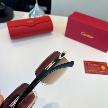 Cartier Lightweight Metal Rimless Red Lens Sunglasses for Men & Women - 432398 - detail image 6