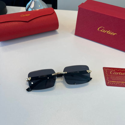 Cartier Lightweight Metal Rimless Silver Lens Sunglasses for Men & Wo - 432399 - detail image 8