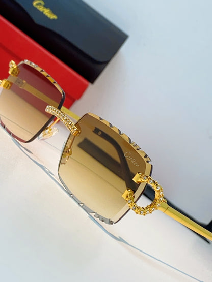 Cartier Fashion Orange Lens Sunglasses for Men & Women - 415947 - detail image 7